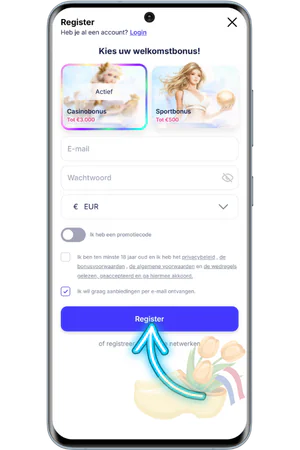 Registratie account Nederlandse casino licentie