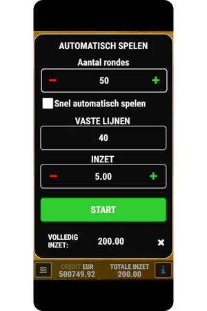 Autoplay instelling Wild Hot 40 configuratie