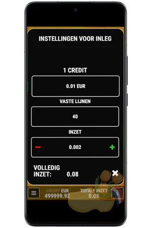 Inzet selectie speelknop Wild Hot 40